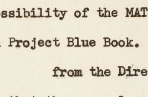 Memorandum Relating to a Trip to Washington, D.C. by Project Blue Book Personnel