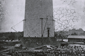 Construction on the Foundation of the Washington Monument