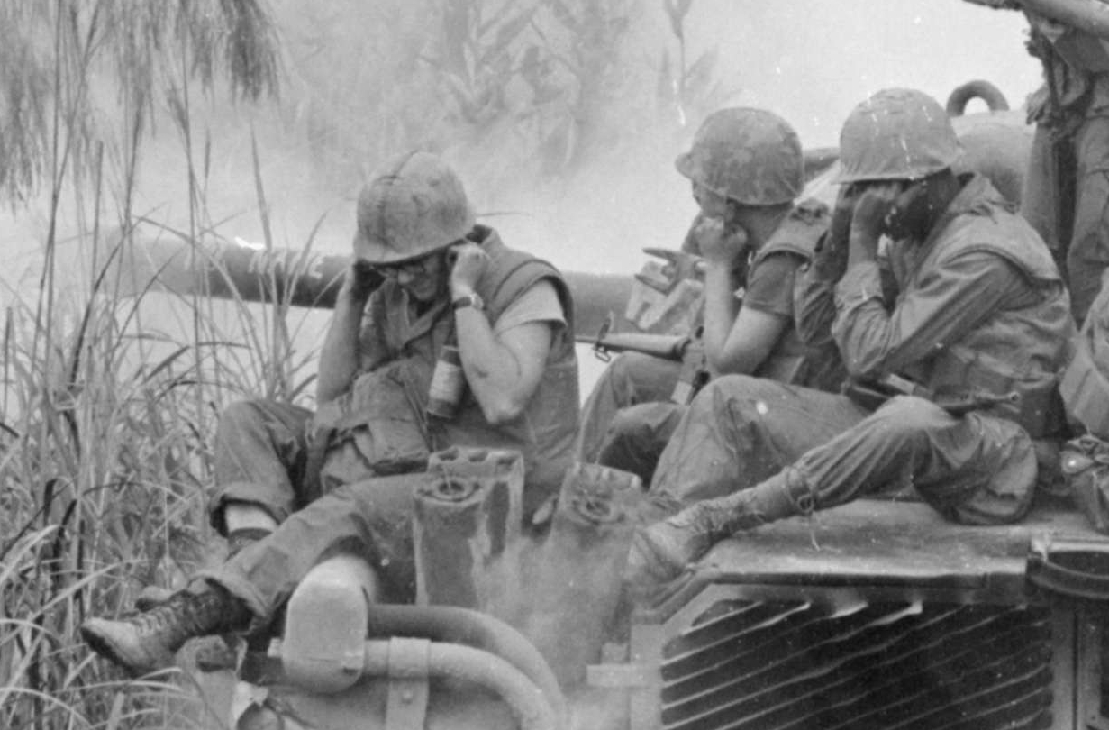 Marines on an M-48 Tank in Vietnam