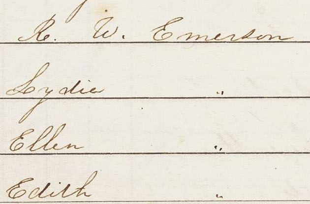 1850 Census Entry for Ralph Waldo Emerson