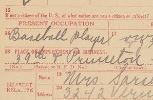 World War I Draft Registration Card for Andrew Rube Foster