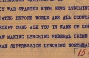Telegram Urging a Federal Lynching Law