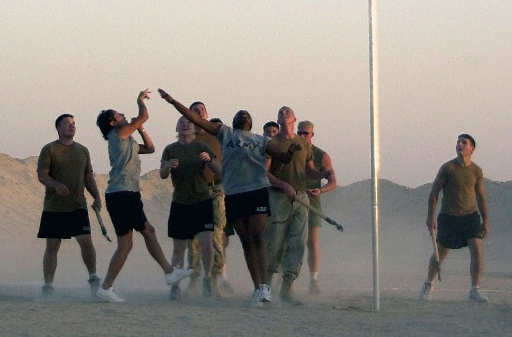 Stick Ball During an Inter-Tribal Pow Wow in Iraq