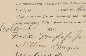 Petition for Woman Suffrage from Frederick Douglass Jr. and Other Residents of the District of Columbia