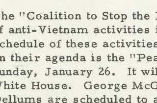 Memorandum for Henry Kissinger Regarding Anti-Vietnam Activities
