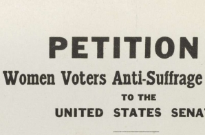 Petition from Women Voters Anti-Suffrage Party of New York to the Senate