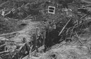 Abandoned German Front Line Trench on the Flanders Field 
