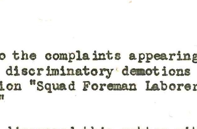 Memo About Discrimination at the Atlanta Army Service Forces Depot