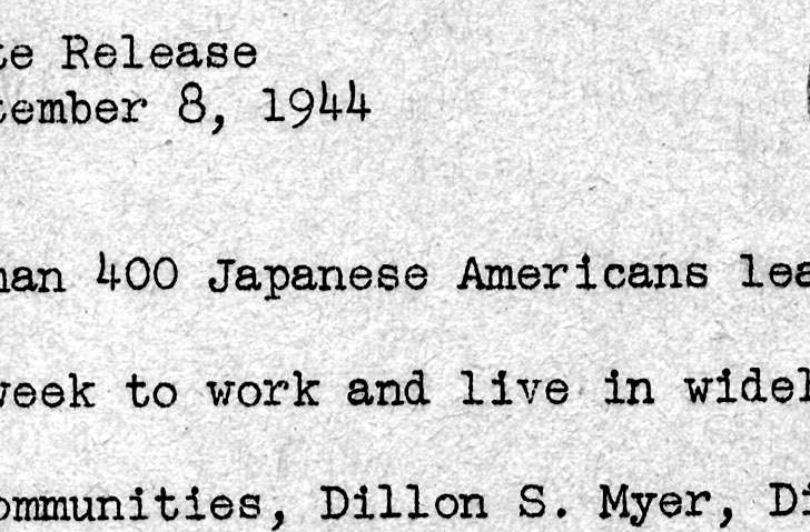 "More than 400 Japanese Americans Leave Relocation Centers"