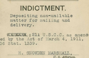 Indictment of Margaret H. Sanger