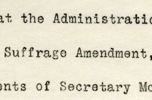 Letter from Carrie Chapman Catt with Statements from Cabinet Secretaries