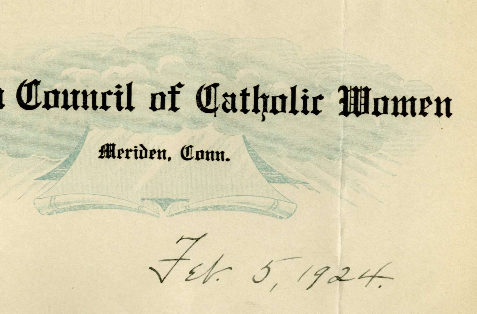 Petition from Connecticut Council of Catholic Women of Hartford and Meriden
