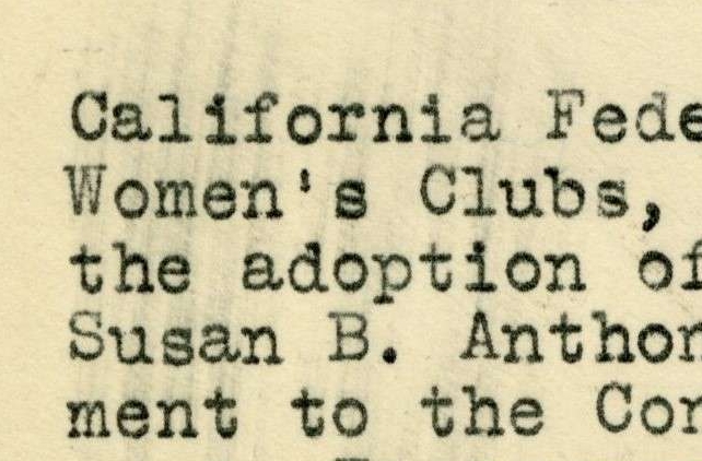 Petition of the California Federation of Women