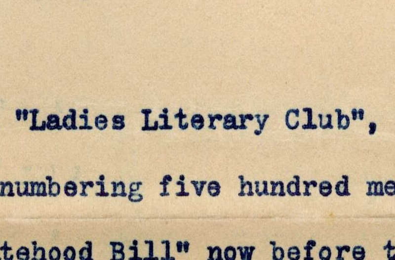 Petition of Ladies Literary Club of Grand Rapids