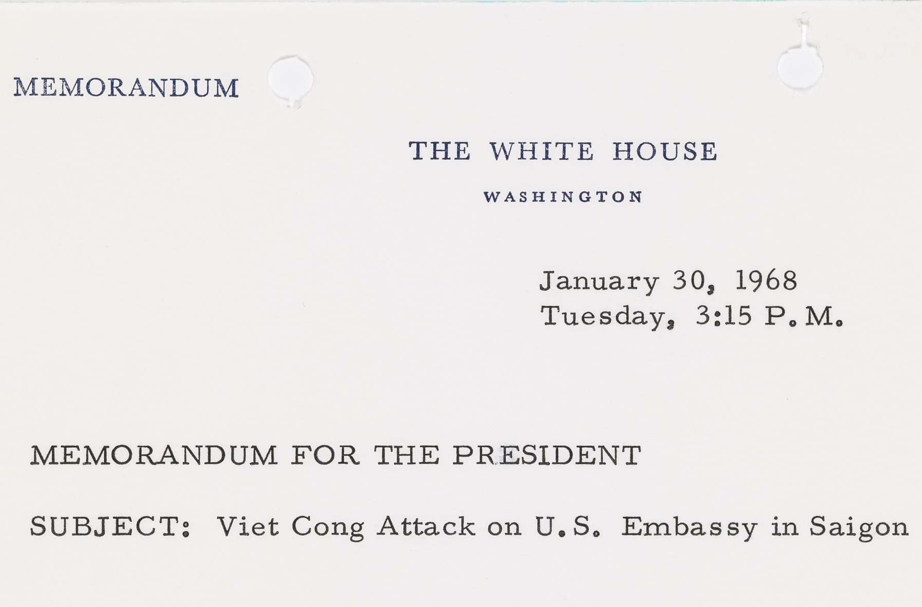 Memo from Walt W. Rostow to President Johnson