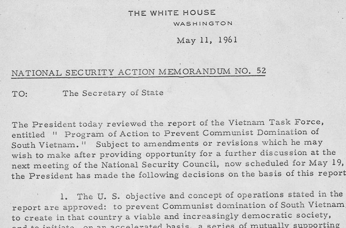 National Security Action Memorandum No. 52 Vietnam