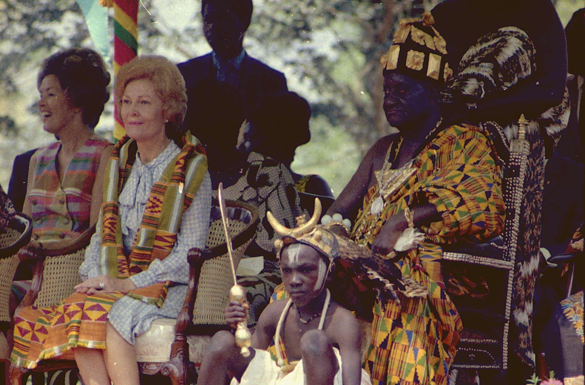 Mrs. Nixon Attending a Ceremony in Ghana