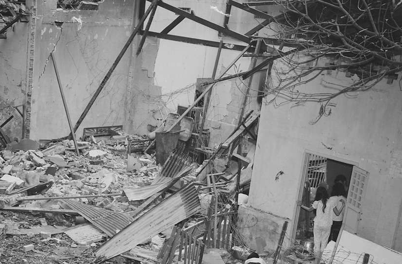 Viet Cong Terrorists Explode a Bomb Underneath the Brinks Hotel in Saigon