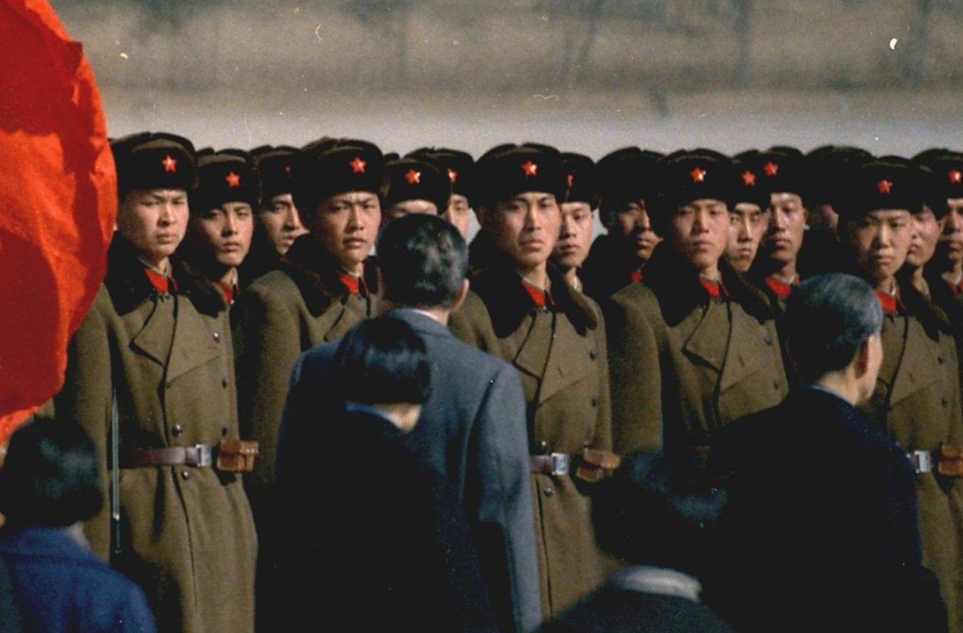 President Nixon Reviewing Chinese Troops at the Airport