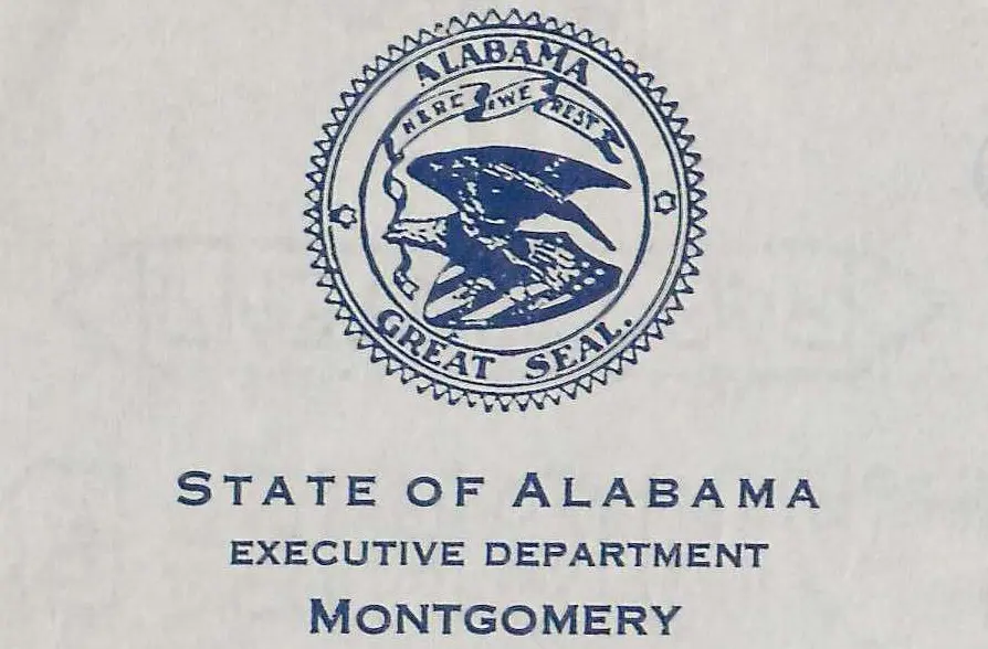 Letter from Alabama Governor Benjamin Miller to Franklin Roosevelt with ...