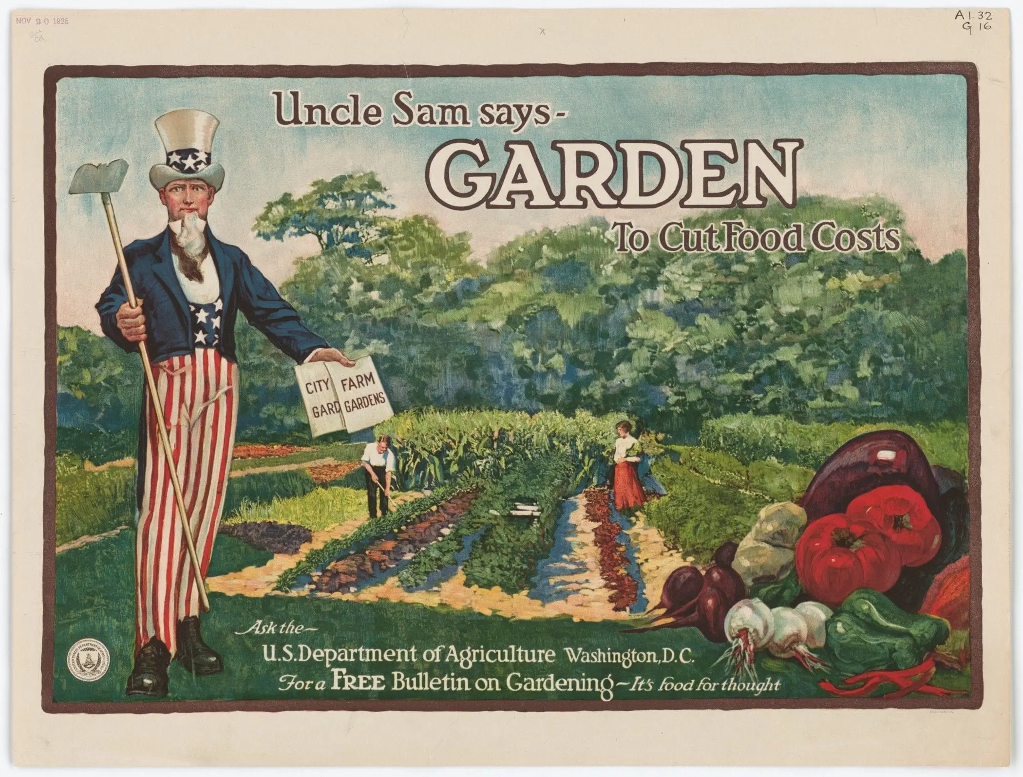 Uncle Sam Says, Garden to Cut Food Costs