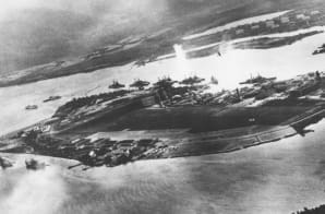 Captured Japanese Photograph Taken during the Attack on Pearl