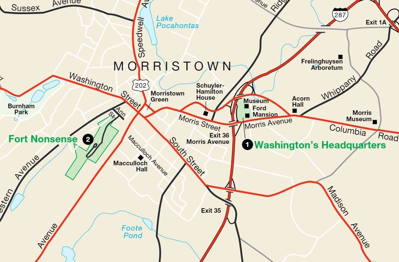Morris Point Map Morristown National Historical Park Site Map - DocsTeach