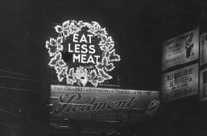 Photograph of Eat Less Meat Sign - DocsTeach