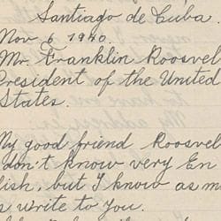 Letter from Fidel Castro to President Franklin D. Roosevelt - DocsTeach