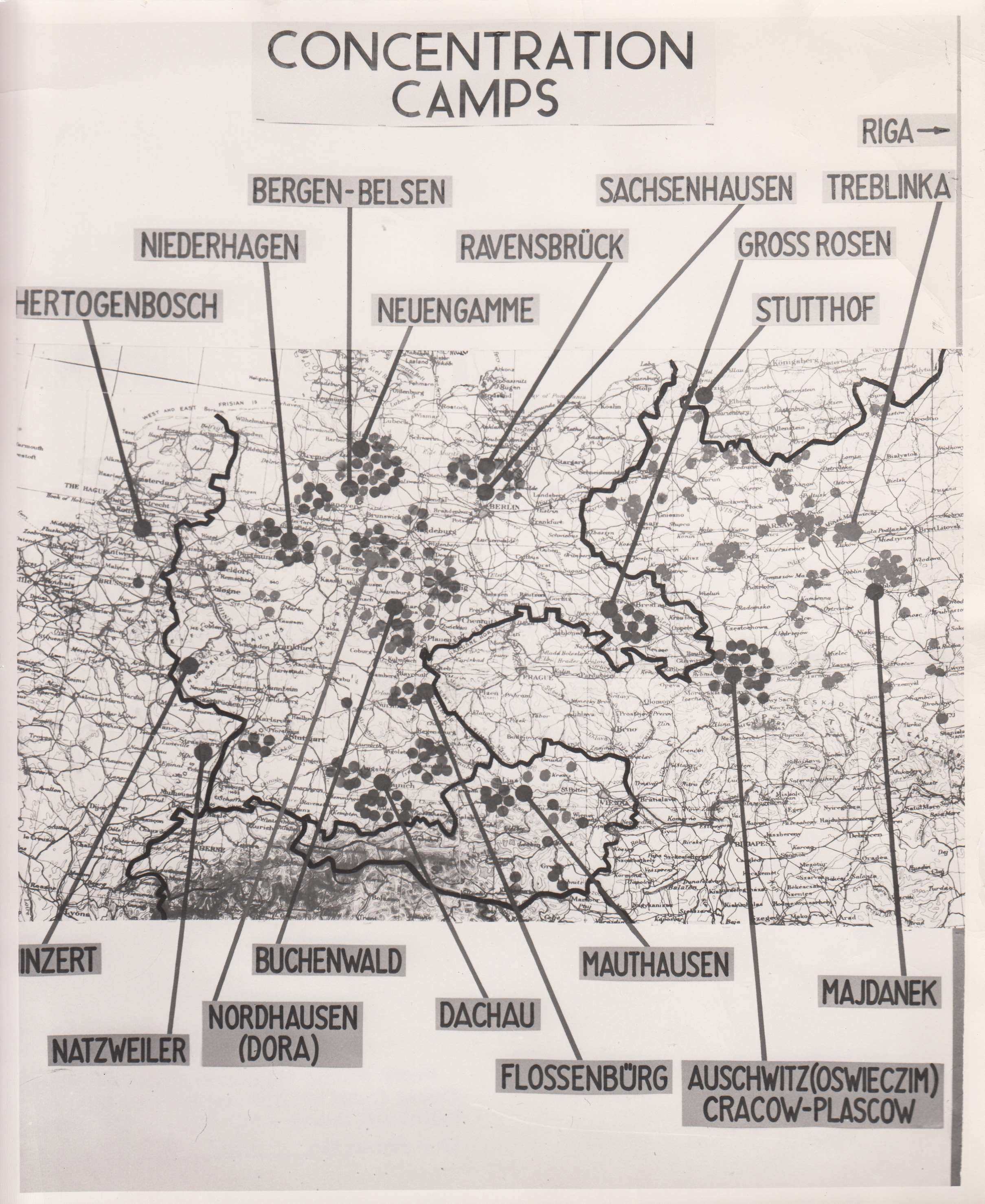 Map of Concentration Camp Locations - DocsTeach