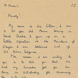 Colton Letter Letter from Eric Colton to President George H. W. Bush - DocsTeach