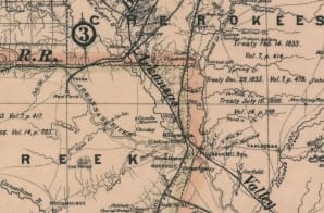 Map of the Indian Territory showing the Railways, Built and Projected ...
