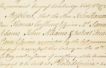 Credentials for John Hancock, John Adams, Samual Adams, et al to Seconf Continental Congress
02/06/1775
RG  360
12932_2006_001, 7/18/06, 1:39 PM, 16C, 8000x10659