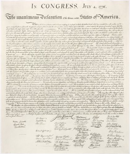Print #3 of the Declaration of Independence, 1976 - Page 01