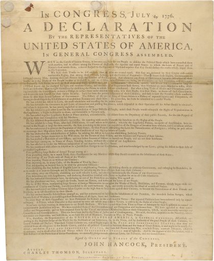 Dunlap Broadside  - Page 01