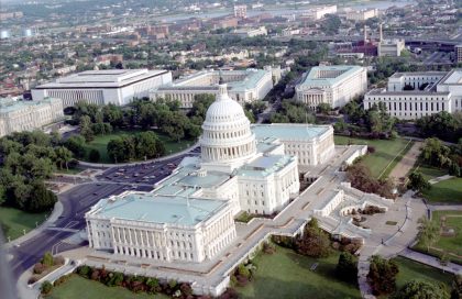 Aerial View of the US Capitol