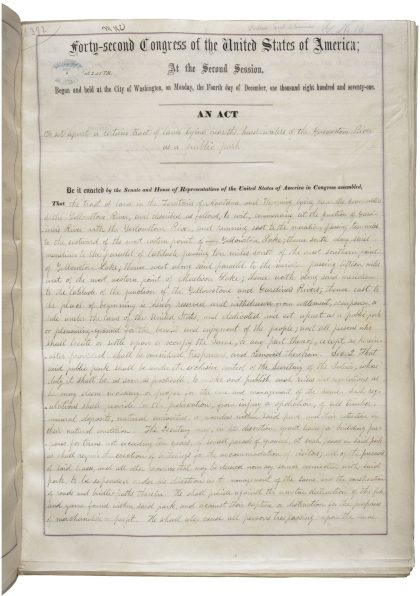 Yellowstone Park Act